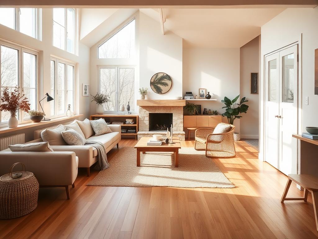 Intérieur rénové grâce aux aides à la rénovation énergétique